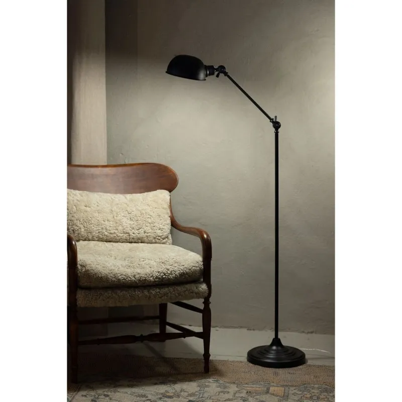 Lampadaire Portland 1x40W E27 Noir